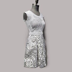 D. Exterior Striped, Floral and Sparkly dress